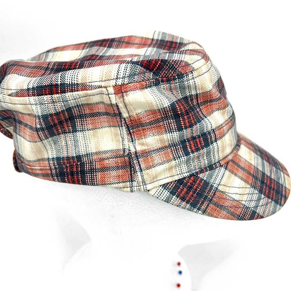 Carhartt Womens Flannel Plaid Flat Cap Hat One Size Fits Most Adjustable - Picture 4 of 9
